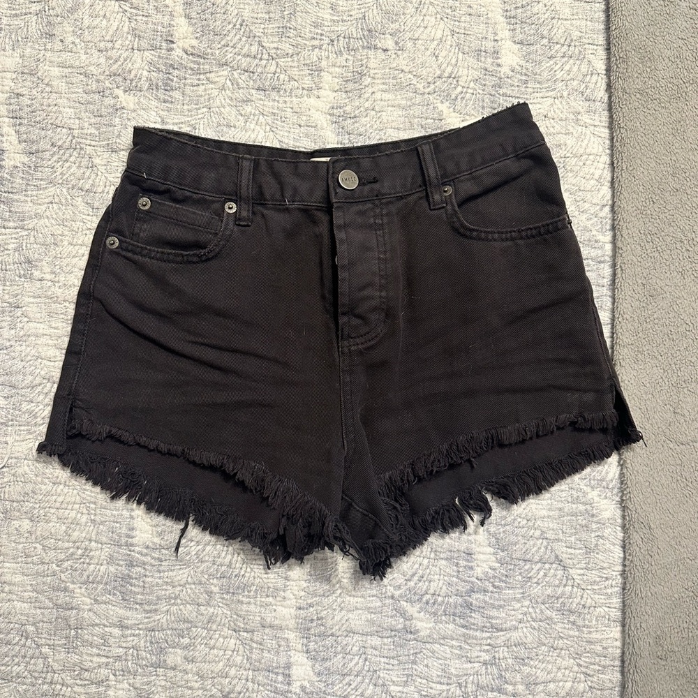 Women's Black Denim Shorts